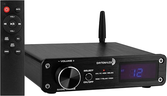 Dayton Audio DTA-PRO 100W Class D Bluetooth Amplifier with USB DAC IR Remote and Sub Output