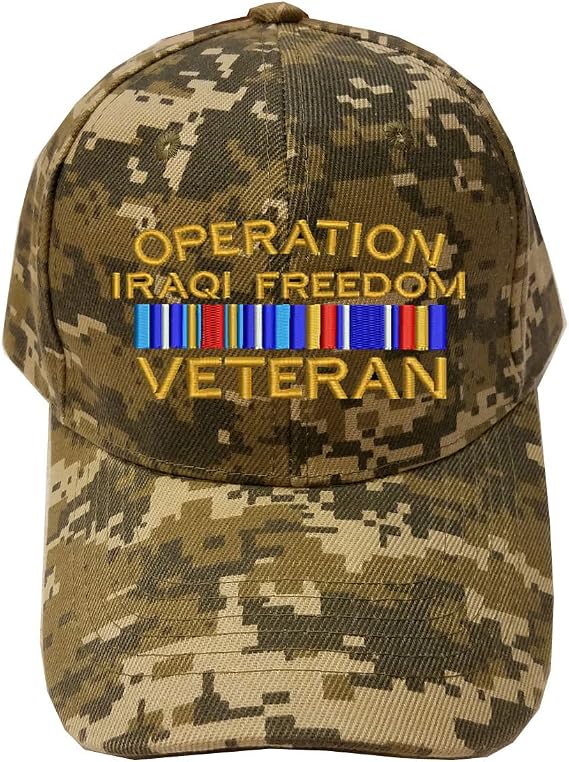 Military Operation Iraqi Freedom Veteran Digital Camo Baseball Cap Hat
