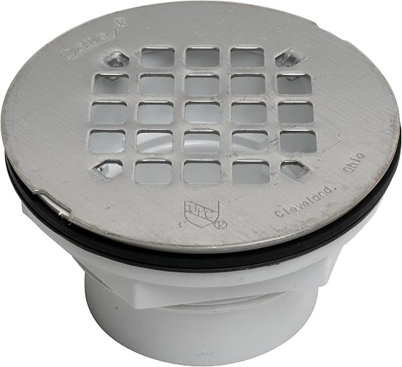 Oatey 2 in. 101 PS PVC Solvent Weld Shower Drain with Stainless Steel Strainer