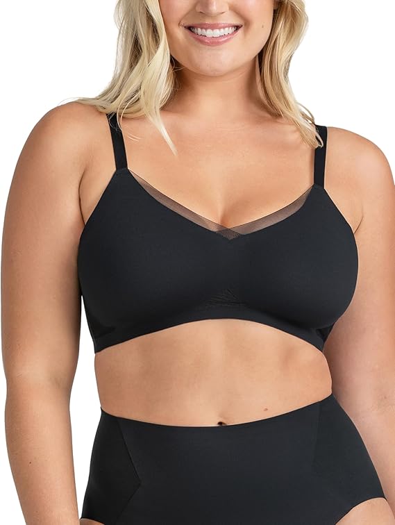 HONEYLOVE Crossover Wireless Bra - Comfortable Support with No Underwire
