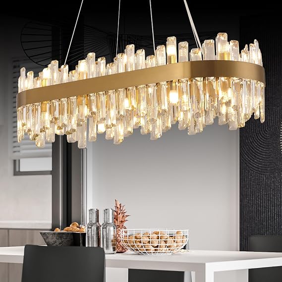 Chandelier 36-Inch Modern Luxury Gold Crystal Chandelier for Dining Room, 24-Light French Empire Ceiling Light with Premium Crystals, Elegant Statement Lighting for Living Room or Bedroom