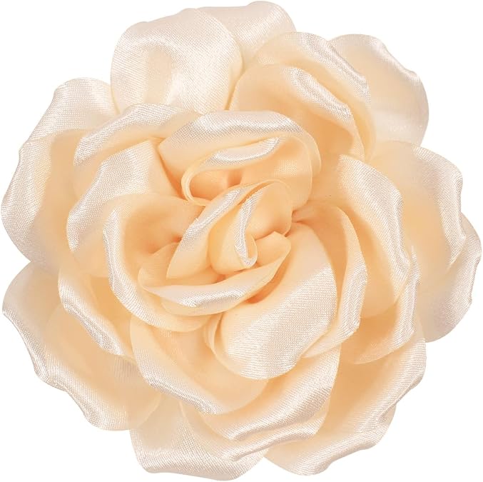 4.3" Red Rose Hair Clip Large Flower Brooches for Women | Charming Flowers Pins for Clothes | Turn Heads with Stylish Rose Hair Clip Flower Brooch Pin for Clothes & Clips for Woman