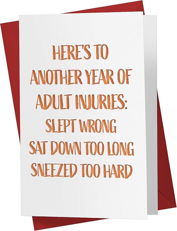 Karto Funny Birthday Card for Brother Husband - Injuries