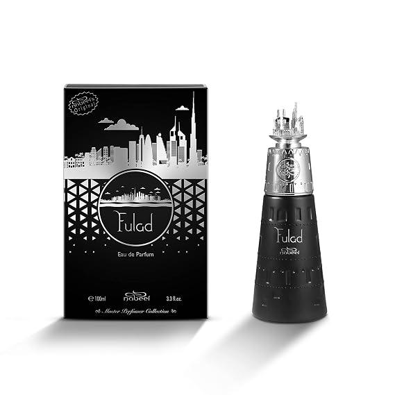 Nabeel Master Perfumer Collection - Fulad for Unisex - Arabian Perfume for Women & Men - Fragrance with Bergamot, Cedarwood, Patchouli, Lemon Scent - Arabic Cologne - Travel Size - 3.3 oz EDP Spray