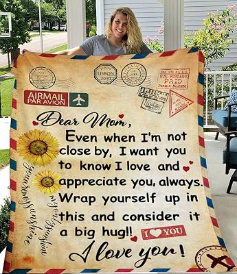 Gifts for Mom Birthday Gifts for Mom from Daughter Son to My Mom Mother Christmas Thanksgiving Mothers Day mom Gifts Fleece Blanket in Home Bed Sofa Chairs