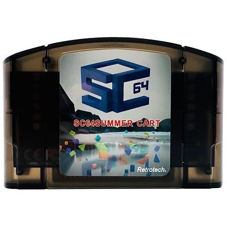 Retrotech Summer Cart 64 Multi Game Cartridge For N64 Video Game Console - Black Transparent