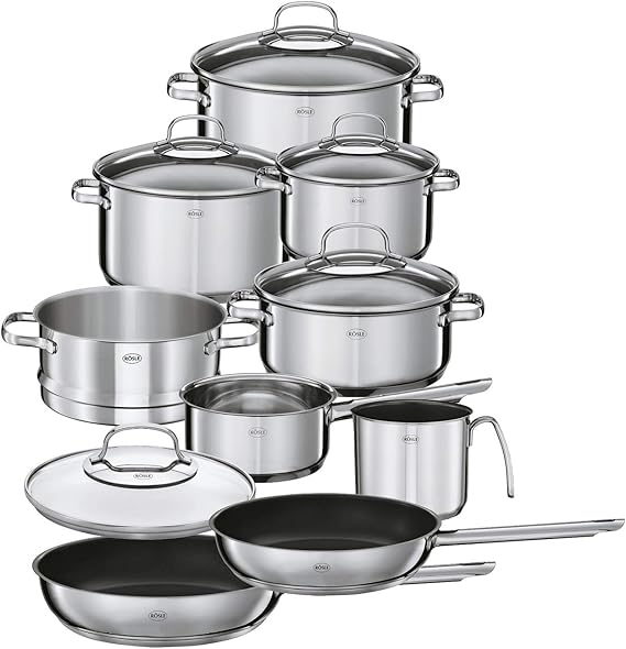 Rosle Elegance Stainless Steel Cookware Set, 10 Piece