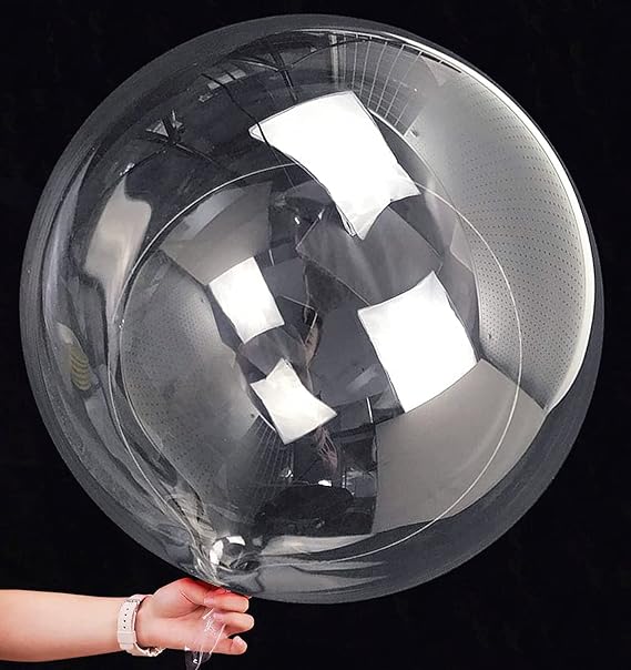 Pack of 30 Bobo Balloons Transparent Bobo Balloons Birthday Crystal Bubble Clear Balloons Jumbo Party Balloons (16 inches ~ 24 inches)