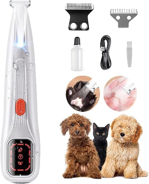 2026 New Pet Precision Trimmer, Dog Paw Trimmer with LED Light, Ultra Quiet