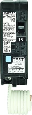Siemens MP115DF 15-Amp AfciGfci Dual Function Circuit Breaker, Plug on Load Center Style