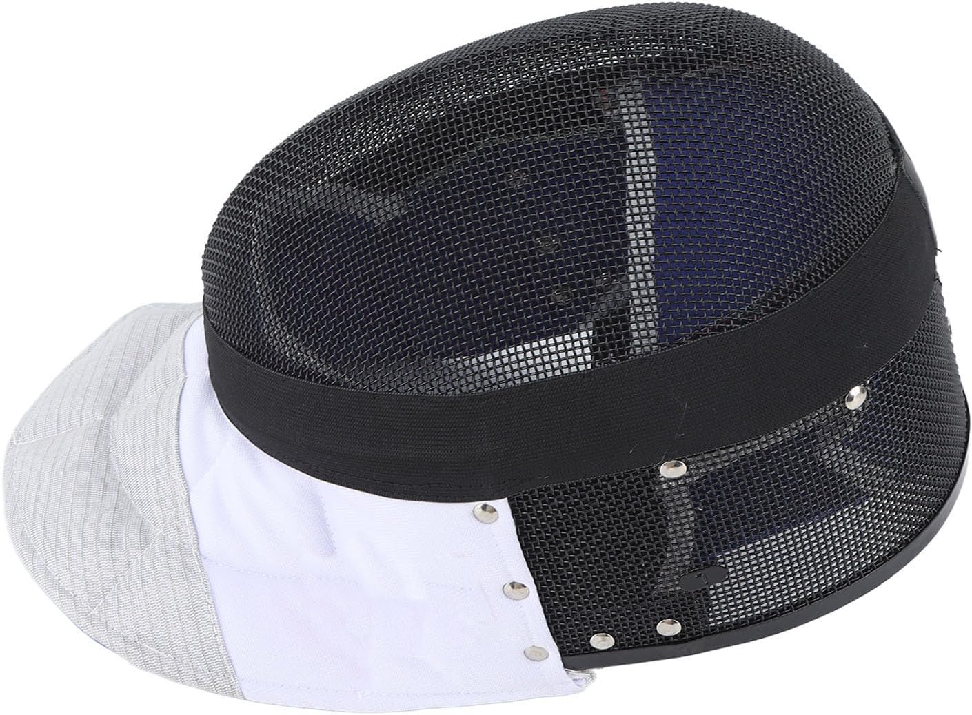 SIXRUN Fencing Sports Mask Fencing Helmet with Padded Bib for Daily Training and Competition Black Fencing Sports Mask Fencing Mask