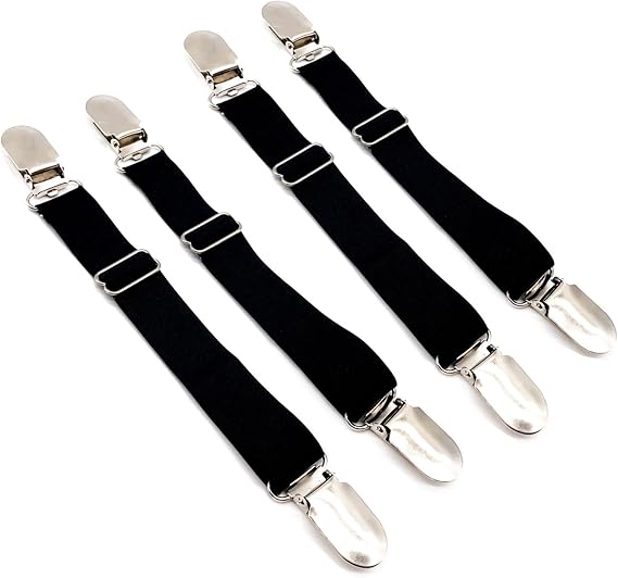 Outman 4 Pcs Multifuction Adjustable Elastic Stocking Clip Garter Suspender