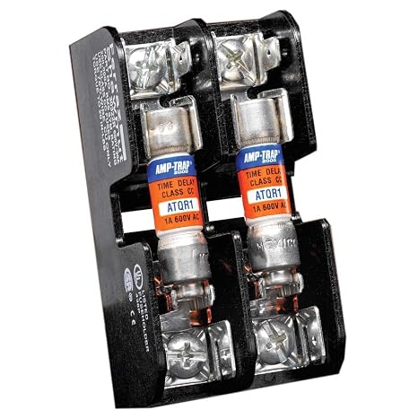 Mersen 30313R Amp-Trap 2000 Time-Delay/Class CC Fuse Screw Connector with Double Quick Connect, 3 Pole