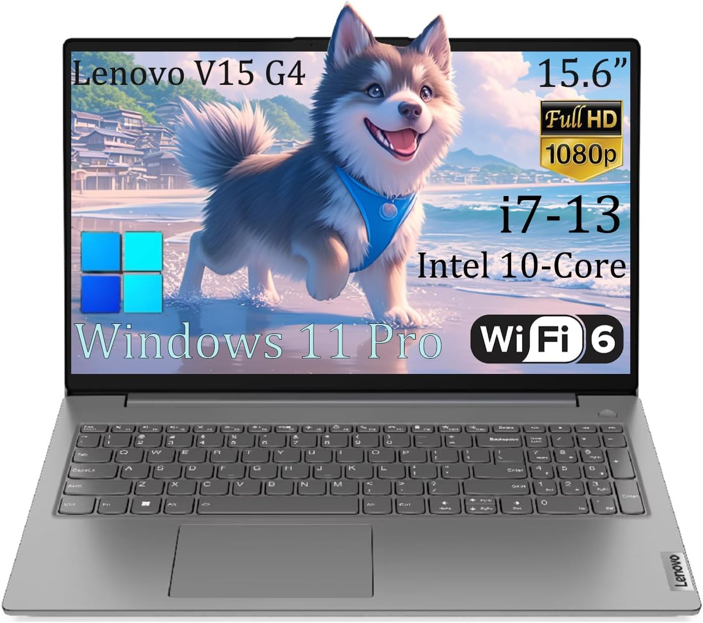 Lenovo V15 G4 15.6 Business Laptop, FHD Anti-Glare Display, Intel 10-Core i7-13620H Beat Ultra 7 255U,16GB RAM, 1TB SSD, WiFi 6, Bluetooth 5.2, Windows 11 Pro, with 5ave 6-in-1 Accessory Kit