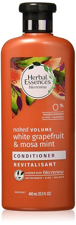 Herbal Essences Volume Conditioner for Color Treated Hair, BioRenew White Grapefruit & Mosa Mint, 13.5 FL OZ (Pack of 2)