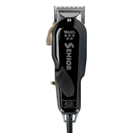 Wahl Professional 5 Star Senior Corded Clipper, V9000 Motor, Model 8545 | Adjustable Taper Lever & Zero-Overlap 0000 Blade for On-Scalp Fading, 3 Guides, 8 Ft Cord, Aluminum Housing, 19 Oz
