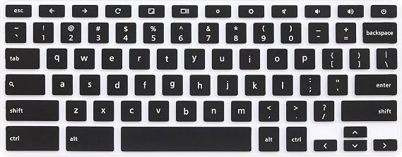 Keyboard Cover Compatible for Dell Chromebook 11 C3181 3120 3180 3181 5190 & Dell Chromebook 13 3380 (Not Compatible for Dell 11 3180 Windows Laptop & Dell Chromebook 14 C7486) Black