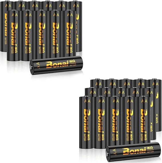BONAI Lithium Batteries AA, 3400mAh High Capacity 1.5V Longest Lasting Double A Battery - Ultimate Power for High Drain Devices, Non-Rechargeable