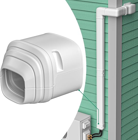 4" Width Duct End, Mini Split Line Cover Accessories