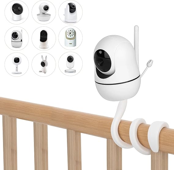 Baby Monitor Mount | Compatible with Infant Optics DXR-8 Pro, Hello Baby Monitor Mount, Nanit, Motorola, Vava, Owlet | Universal Baby Camera Holder, Flexible