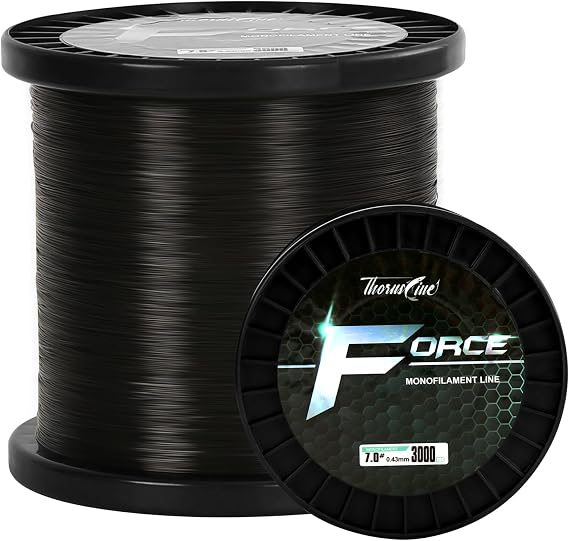 Force Monofilament Fishing Line, Heavy Duty Strong Mono Fishing Wire, Clear Nylon Leader Line