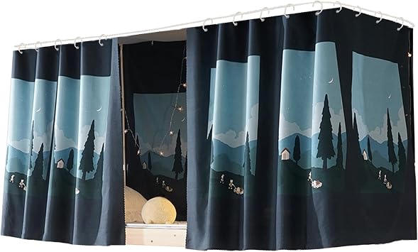 Hoce Dorm Twin Bunk Bed Drapes for Bottom Bunk Bed Privacy Curtains 3 Panels