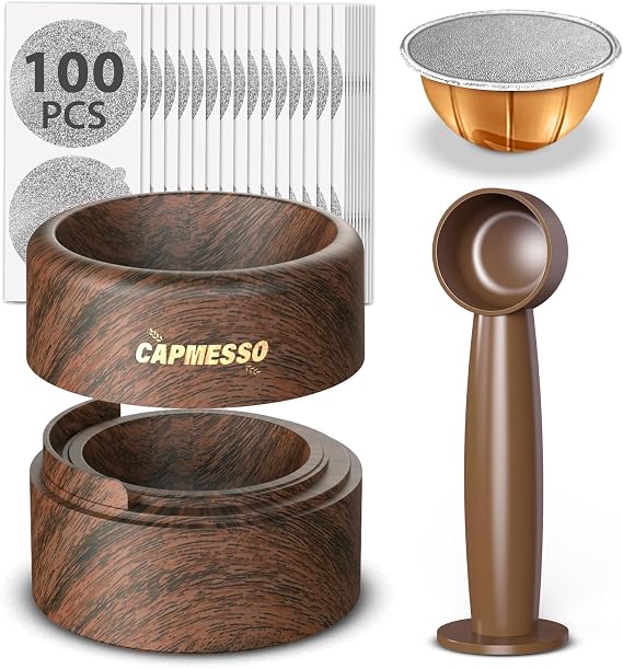CAPMESSO Reusable Vertuo Pod Refill Kit for Nespresso with Easy Refilling