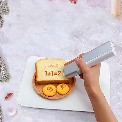 Portable Coffee Printer Handheld Inkjet Printer Food Printer, Mini Food PrintPen Machine, Cake Coffee Desserts DIY Decoration MakerBlack