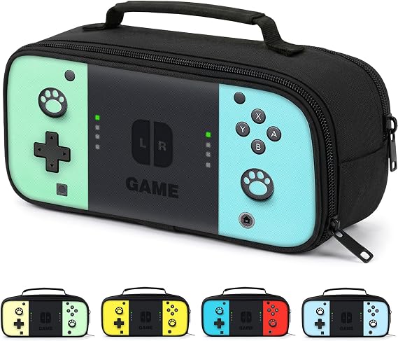 Gamer Pencil Case for Boys - Large Boys Pencil Pouch With Handle - Big Capacity Pen Bag Pen Box With Zipper Compartments, School Supplies Stationary Organizer for Kids Teens Adults
