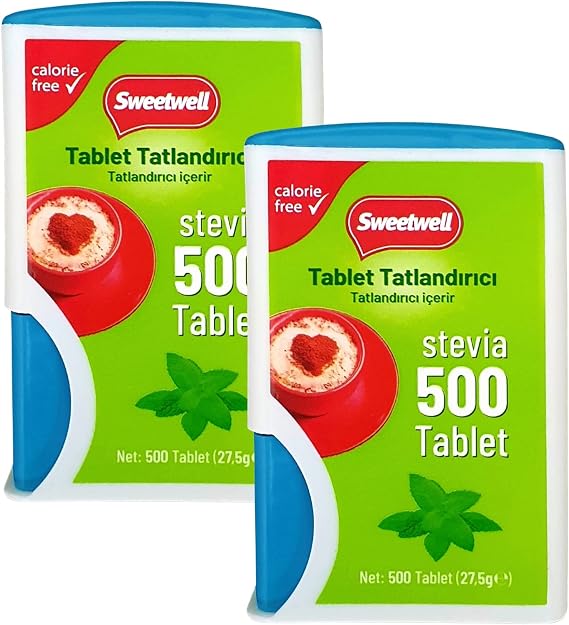 Sweetwell Stevia Tablet Tatlandırıcı 500 Tablet x 2 Adet Sıfır Kalori