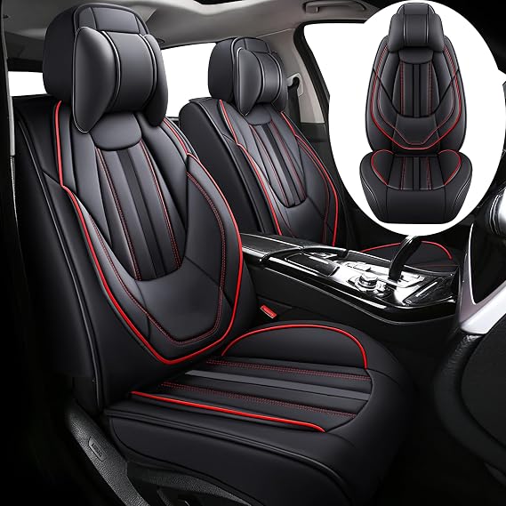 Car Seat Covers for Buick Envista 2025, Premium Nappa Leather Car Seat Cover, Automobile Seat Cover Sets, Stylish Sport Seat Protectors.(Luxury 2 Seats/Black)