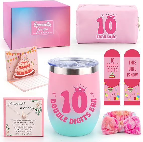 Gifts for 10 Year Old Girl, 10Year OId Girl Birthday Gifts 10th Birthday Gifts Ideas for Daughter Niece Sister Granddaughter Cool Things for 10 Year Old Girls Double Digits Birthday Gift for Girls