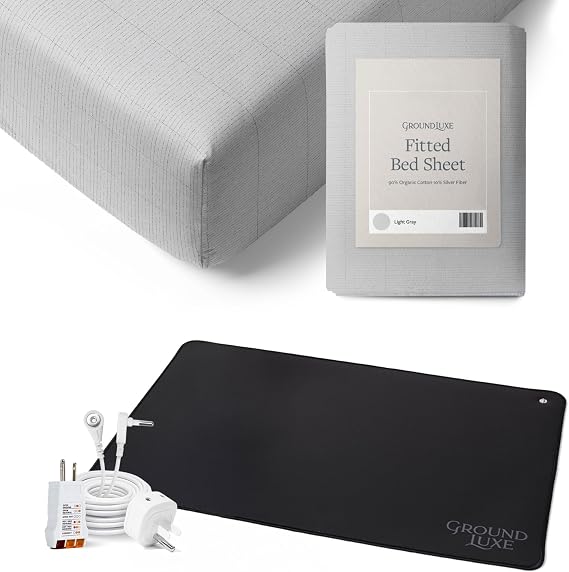 GroundLuxe King Light Gray Grounding Sheet & Mat Bundle