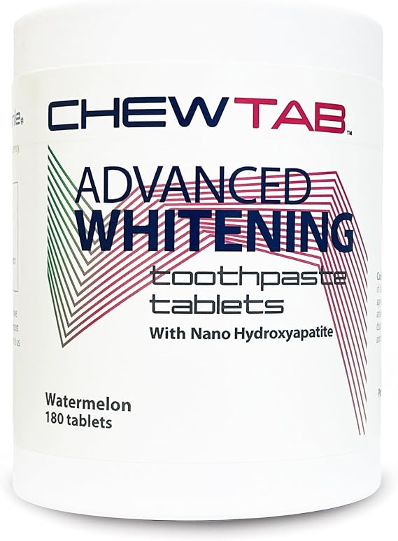 Chewtab Advanced Whitening Toothpaste Tablets Nano Hydroxyapatite 180 Count