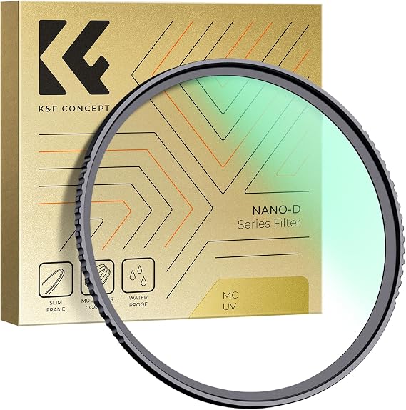 K&F CONCEPT 58mm MC UV Protection Lens Filter Ultra-Slim 24-Layer Multi-Coated Waterproof UV Filter for Camera Lens (D Series)