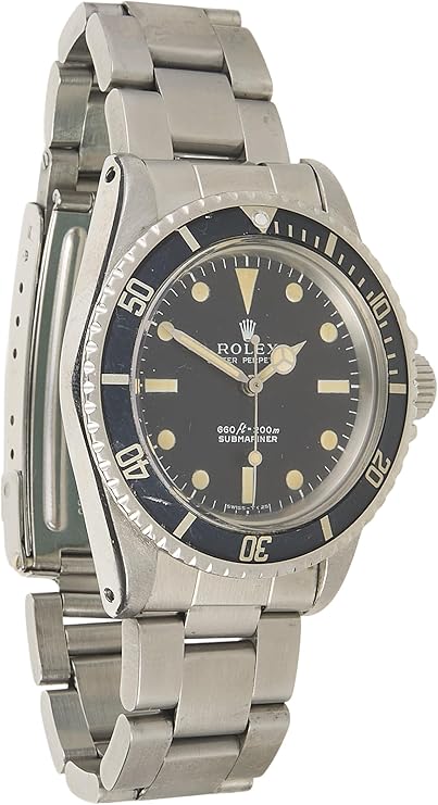Pre-loved Black Stainless Steel Submariner 5513 40mm, Black