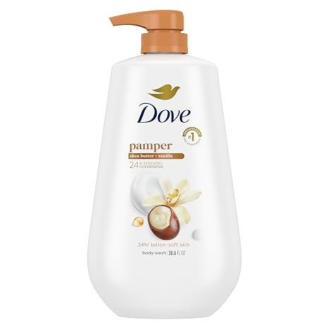 Dove Body Wash Pamper Shea Butter & Vanilla 30.6 oz Pump, Sulfate Free