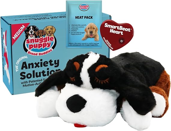 Snuggle Puppy Heartbeat Toy, Calming Comfort, Breed Buddies Bernese