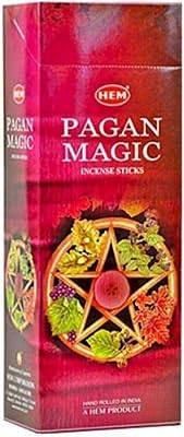Hem Pagan Magic Incense Sticks 120 Sticks, 6 Boxes Inside - 9 Inches Long, 20g per Box - Perfect for Meditation,Sacred Space for Rituals and Ceremonies, Sense of Serenity and Mysticism.