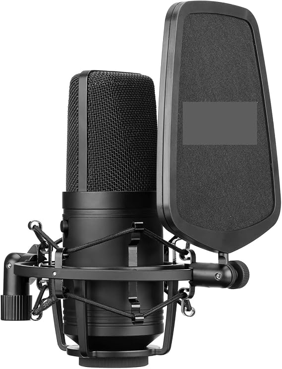 Microphone BY-M800 Large Diaphragm Microphone Low-Cut Filter Cardioid Condenser Mic for Studio Broadcast Live Vlog Video Record Suitable for Anchor, Dubbing Studio, Recording, st