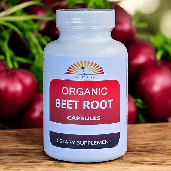 Organic Beet Root Capsules - 120 Count 500mg Each