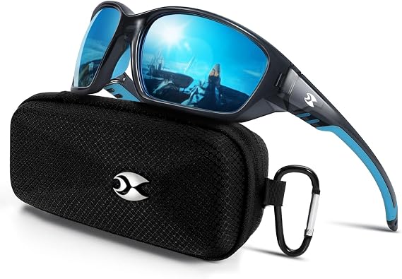 suoso Sports Polarized Sunglasses for Men: Womens UV400 Protection Sun Glasses Wrap Around Goggles for Fishing Driving TR90