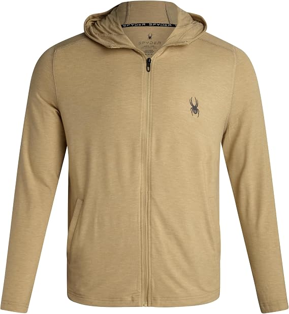 Spyder Mens Casual Hoodies - Breathable UPF 30+ Full Zip Scuba Knit Top