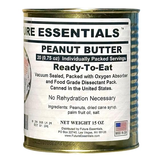 Future Essentials Canned Peanut Butter #2.5 Can, 15 Year Shelf Life