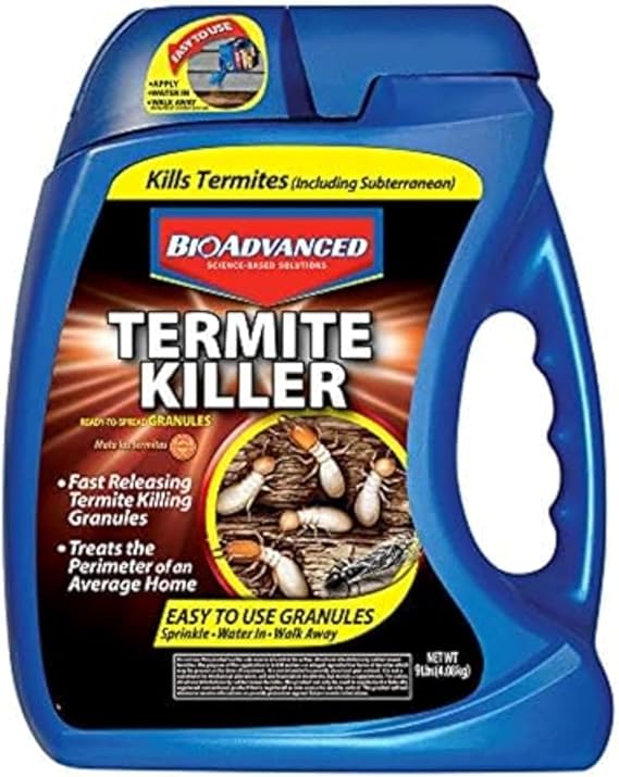 BioAdvanced Termite Killer Granules - 9 lb Bottle | Covers 200 Linear Feet