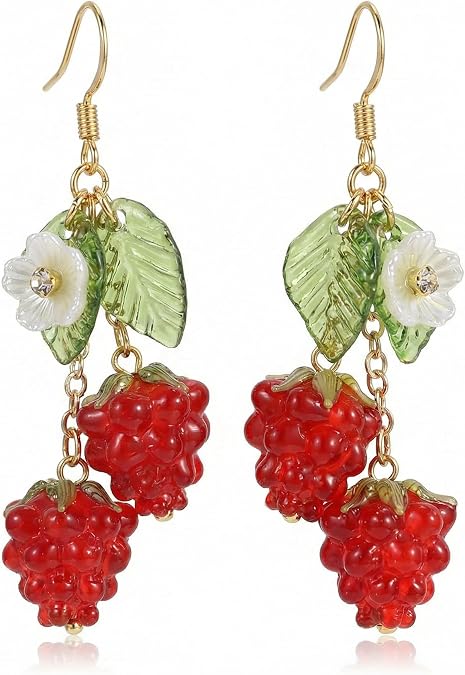 Cute Fruit earring,Dangle Drop Lightweight Food Earrings for Women