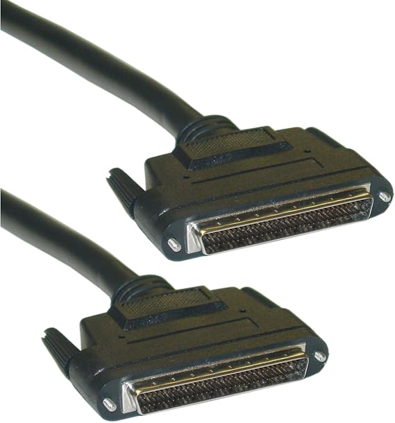 CableWholesale SCSI III LVD Cable, Black, HPDB68 (Half Pitch DB68) Male, 34 Twisted Pairs, 3 Foot