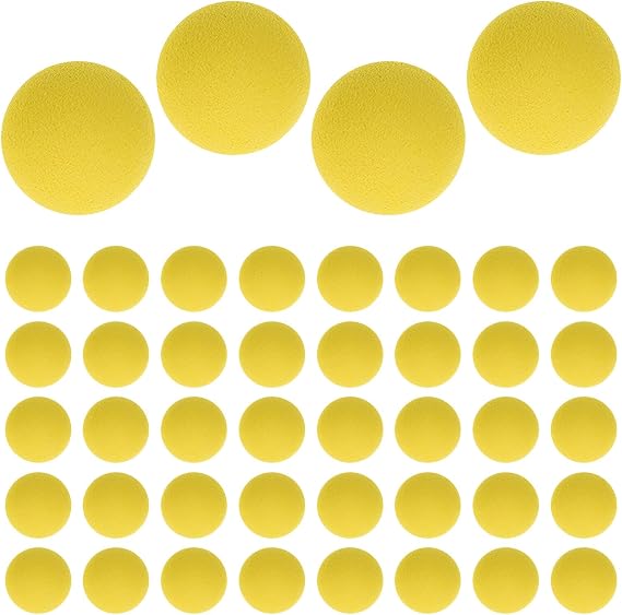 50pcs Eva Soft Foam Balls Refill for Toy Blasters, Noise Reduction round Blaster Compatible Most, for Games and Carnival Fun