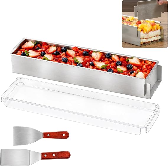 Stainless Steel Rectangular Cake Dessert Baking Frame