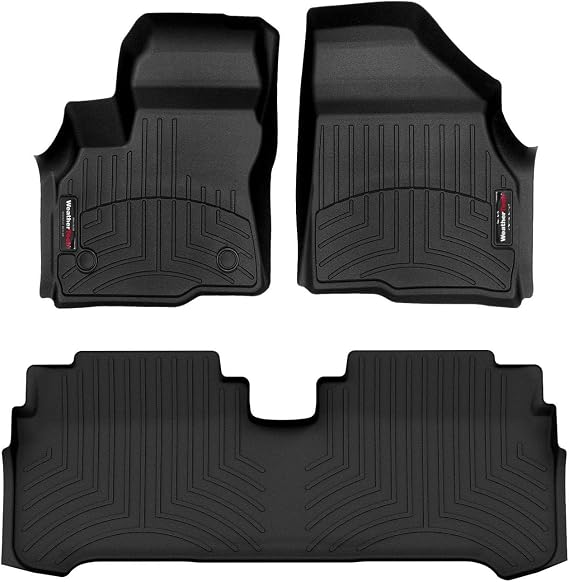 WeatherTech Custom Fit FloorLiners for Chevrolet Bolt EUV - 1st & 2nd Row (441170-1-3), Black